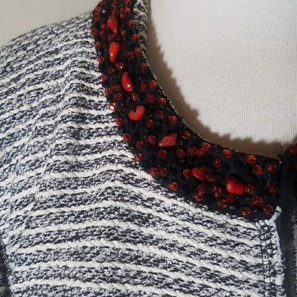 CHICO'S Beaded Jacket - Size 3 - Picture 3 of 4